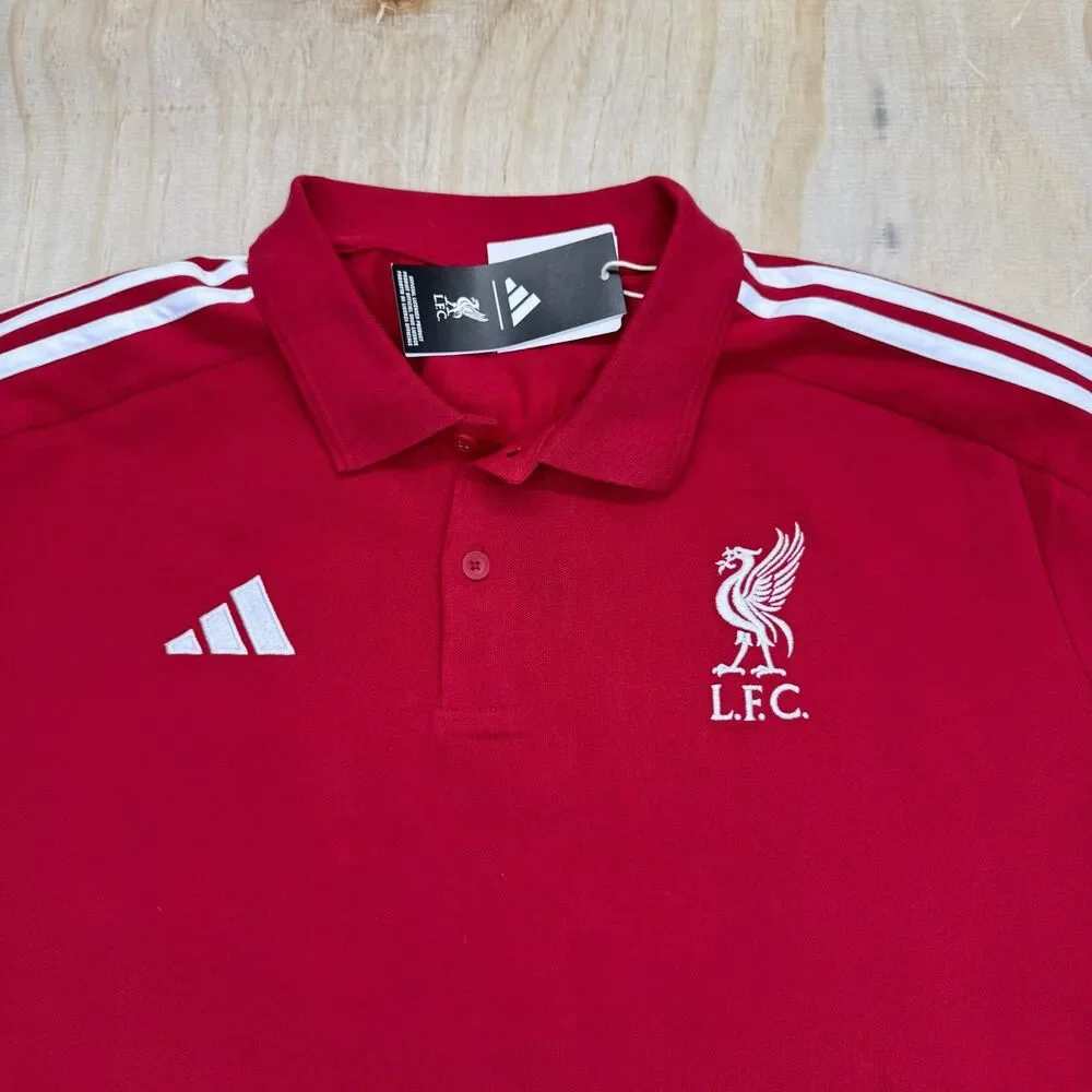 NEW Liverpool FC Adidas DNA Short Sleeve Polo Shirt Red Mens Sz 2XL JW7886